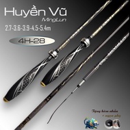 Huyen Vu 4H carbon Xpipal fishing rod comes with rings and extra tips, classy carrying bag CD59 doca