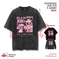 MACDEER BLACKPINK DEADLINE Oversize slimfit washed tshirt longsleeve black t-shirt BLACKPINK-32