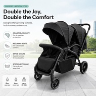 Twins Pram Baby Stroller Front and Rear Two-seat Foldable Double Stroller