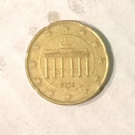 koin kuno koin langka 20 cent Euro tahun 2002
