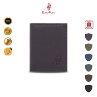 Euro Polo Top Grain Leather Bi-Fold Small Vertical Multi Card Short Plain Colour Wallet - EWB 20961 