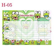 Cute green frog timetable 2 different brothers / frog timetable 8 different designs