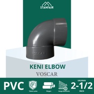 Voscar Keni Elbow 2 1/2" Knee Elbow 2 1/2" Elbow Pvc 2 1/ 2 Inch Voscar