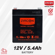 ZIRCON เเบตเตอรี่เครื่องสำรองไฟ (UPS) ขนาด 12V5.4Ah