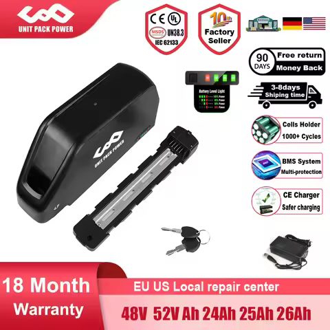 Original 21700 EBike Battery 48V 52V 25Ah 24Ah 60V 19.2Ah Electric Bicycle Bateria for 2000W 1500W 1