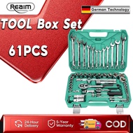 REAIM Tool Box Set 61PCS Wrench Tool Set Tool Bag Heavy Duty Repair Tools