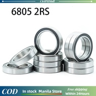 6805-2RS Double Rubber Seal Bearings 25x37x7mm Metric Thin Section Groove Ball