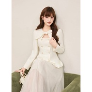 Women's evening gown designed with elegant youth style, tweed evening gown designed by SORA TWEED