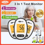 Cofoe 3 in 1 Uric Acid, Cholesterol & Blood Glucose Monitor Kit ⚡️ Multi-Function Home Test Device