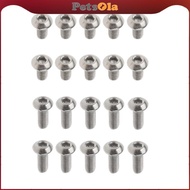 [PETSOLA] M3 Polished Titanium  screw Hex Allen Socket  Screws, Quantity of 10 Pieces, M3 x 6mm, M3 
