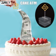 Cake ATM Money Box Pulling Safe Decorations Surprise Gift for Birthday Party