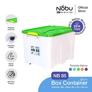 NOBU White Smart Storage Container Box 85L Storage Container with Color Lid