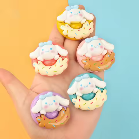 Resin Cute Mini Cartoon Donuts Sanrio Deco Parts Cabochon Flatback Charms Craft Decoden Accessories 