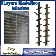 Window Naco/High Quality Traditional8/7 Blade Single/Tingkap/Aluminium Window