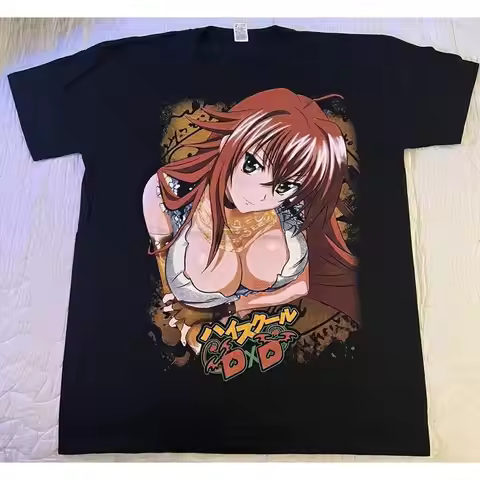 Anime Manga High School DxD Black T Shirt Adult Rias Gremory XL Vintage style