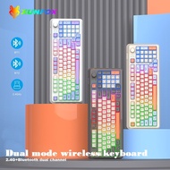 XUNFOX K82 Gaming Keyboard Wired RGB Light With Volume Knob 94 Keys Keyboard For Laptop Desktop