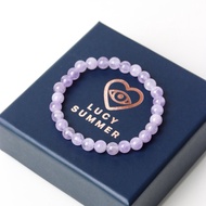 LUCY SUMMER กำไลข้อมือหินแท้ Lavender Amethyst ขนาด 6 มม.