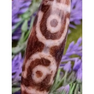 💥Ready Stock💥 43mm X 13.6mm ⚡ 老矿水草玛瑙 ⚡ 水草玛瑙七眼天珠 可得功名 事业 财富 健康 长寿 姻缘 家庭 一切圆满 Moss Agate 7 Eyed Dzi Ma