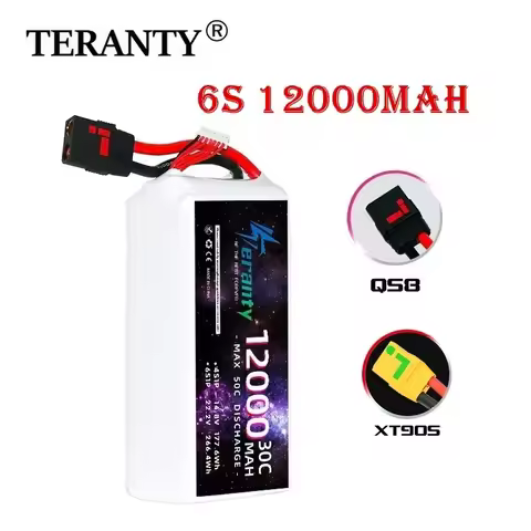 TERANTY 22.2V 6S 12000mah Lipo Battery 30C 22.2V 6S For Agriculture Plant Protection Drone Battery W