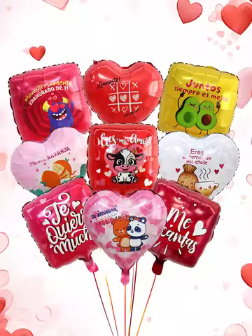 6pcs 18-inch Valentine's Day foil balloon, suitable for Valentine's Day, wedding decorations, birthd