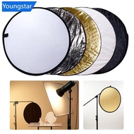 【FY】  Reflector 5in1 2in1 30CM 60CM 80CM 110CM Silver White Gold Portable Collapsible Soft Light Rou