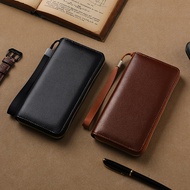 Wallet Simple Multi-Card Slot Solid Color Men's wallet Business Casual Long Zipper Card Holder ID Ca