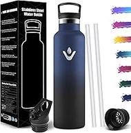Stainless Steel Drinking Bottle, Thermos Flask, 1 Litre, BPA-Free, Leak-Proof Insulated Flask, Doubl