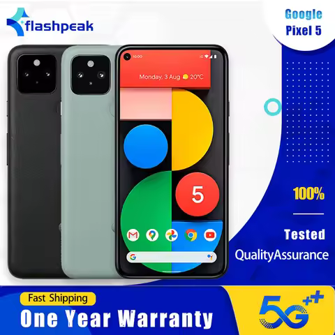 Original Google Pixel 5 5G Mobile Phone NFC 8GB RAM 128GB ROM 90Hz 6.0" OLED Screen 12.2MP+16MP+8MP 