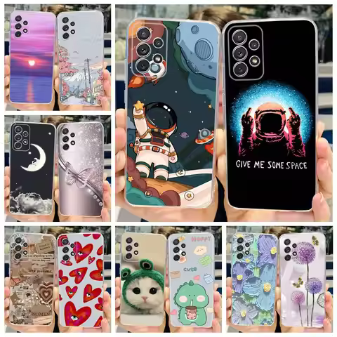 For Samsung Galaxy A52 A52s A72 5G Case Cute Painted Cover Soft Silicone Phone Case For Samsung A52 