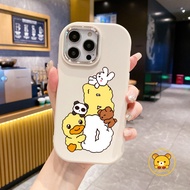 Cute Little Yellow Duck Phone Case For OPPO A92 A72 A52 Reno 6 Lite 5f 4f 5 Lite 4 Lite 6Z 5Z 4 4G 2F 2Z Case Summer Cartoon Protective Covers Boys And Girls Soft TPU Cases Casing