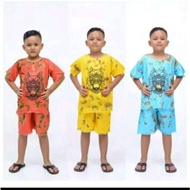 Setelan kaos barong anak khas bali / setelan baju barong anak