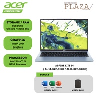 Acer Aspire Lite 14 AL14-32P-C8AG/ C6WR/ AL14-32P-370U/ 319D 14" WUXGA Laptop (N150/i3, 8GB, 512GB S