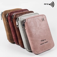 Passport Case Travel Leather Holster Storage Bag Credit Card Holder RFID Anti-theft Brush Multifunct