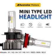 *1YearWarranty* 2PCS Mini Car LED Headlight 55W 11000LM 4300K/6000K/8000K H1 H3 H4 H7 H8/H11 9005 90
