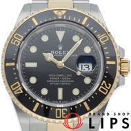 勞力士海使型腕錶 126603，附原廠錶盒、保固卡，18K黃金/不鏽鋼材質，男士腕錶，黑色錶盤，拋光處理，成色極佳 [二手]