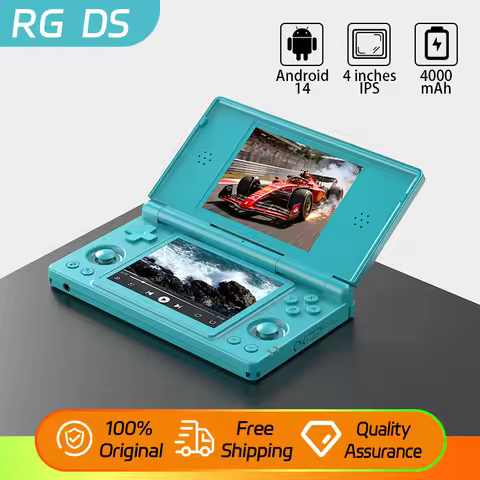 New Anbernic RG DS Handheld Game Console RGDS 4" IPS Dual Screen Android 4000mAh Flip Video Games Pl