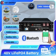 แบตลิเธียม Bluetooth 48V 100Ah LiFePO4 Battery แบตเตอรี่ ลิเธียมฟอสเฟต 100A BMS แบตเตอรี่ลิเธียมให