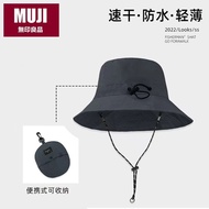 MUJI Muji หมวกชาวประมงแห้งเร็วผู้หญิงหมวกกันแสงแดด Uv กลางแจ้งแบบบางกันน้ำหมวกปีนเขาผู้ชาย