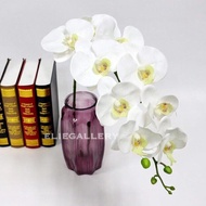 Bunga ANGGREK LATEX ARTIFICIAL / Orchid Import - PUTIH / Anggrek Bulan