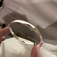 Zhizhen Pure Silver Bracelet 9999 Open Glossy Silver Bracelet Sterling Silver Glossy Adjustable Brac