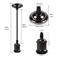 E27 cổ điển Edison đế đèn E26 vít treo Đèn treo trần lampholder Retro vỏ nhôm bóng đèn vặn ổ cắm cho