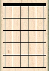 Stamps by Impression ST 0915a 6 String 5 Fret Guitar Chord Rubber Stamp 1½" x 2¼"