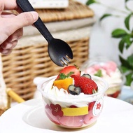 100pcs/single wrapped disposable fork spoon for Dessert Spoon/Cake Fork/Disposable Utensils