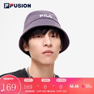 斐乐（FILA）FILA FUSION斐乐潮牌情侣款圆帽2022秋新款时尚休闲遮阳帽渔夫帽 深沉灰-DY S