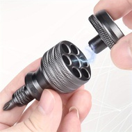 Mini Screwdriver Titanium Screwdriver 1/4 Inch Magnetic Screwdriver 7 In 1 S2 Alloy Steel Drill Bit 