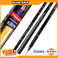 1 Set Pancing Tegek Carbon Ogawa Kirin 360 450 540 Gratis Pelampung Senar dan Rangkaian Kail