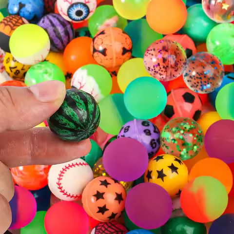 Rubber Bouncy Balls Party Favors For Kids Birthday Gifts Classroom Prize 27MM Balle Rebondissante Ve