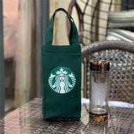 กระเป๋าผ้าแคนวาส Chply Starbucks กระเป๋าถ้วยน้ำกระบอกน้ำฝาครอบป้องกันกระเป๋าบรรจุภัณฑ์แก้วกาแฟกระติกน้ำร้อนกระเป๋าทรงสี่เหลี่ยมมีหูหิ้วสะพายไหล่กระเป๋าถือพกพาประกอบ