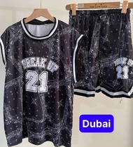 BỘ BA LỖ THỂ THAO NAM NỮ BÓNG RỔ 21 HỌA TIẾT PHOM FORM RỘNG TẬP GYM VẢI THUN LẠNH NHẬP KHẨU THOÁNG M