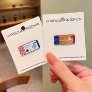- Cute Flight Ticket Brooch Male And Female Couple Badge Boarding Card Accessories